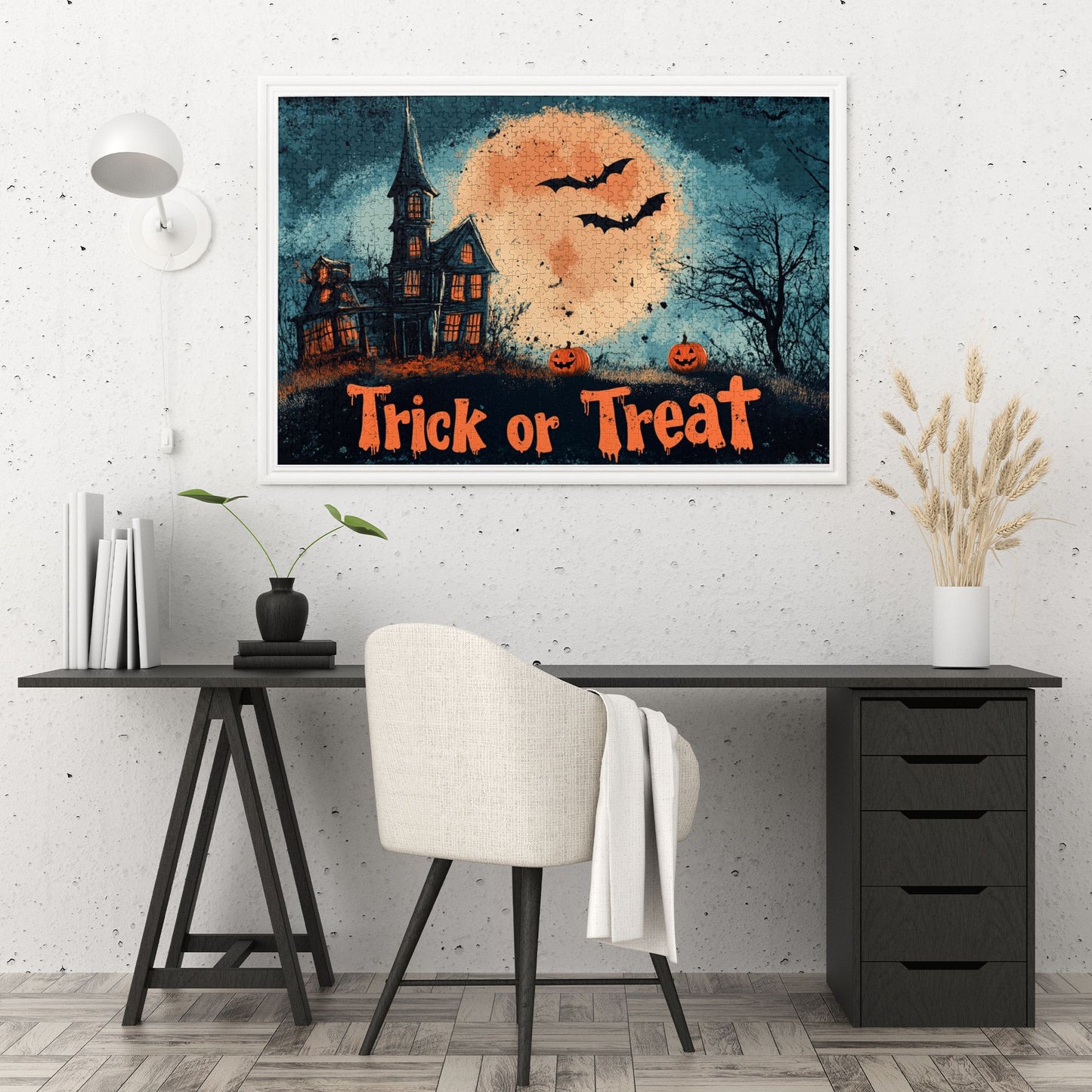 1000-Piece Halloween Theme Puzzle - Premium Wooden Puzzle with Precision Fit, 75cm x 50cm