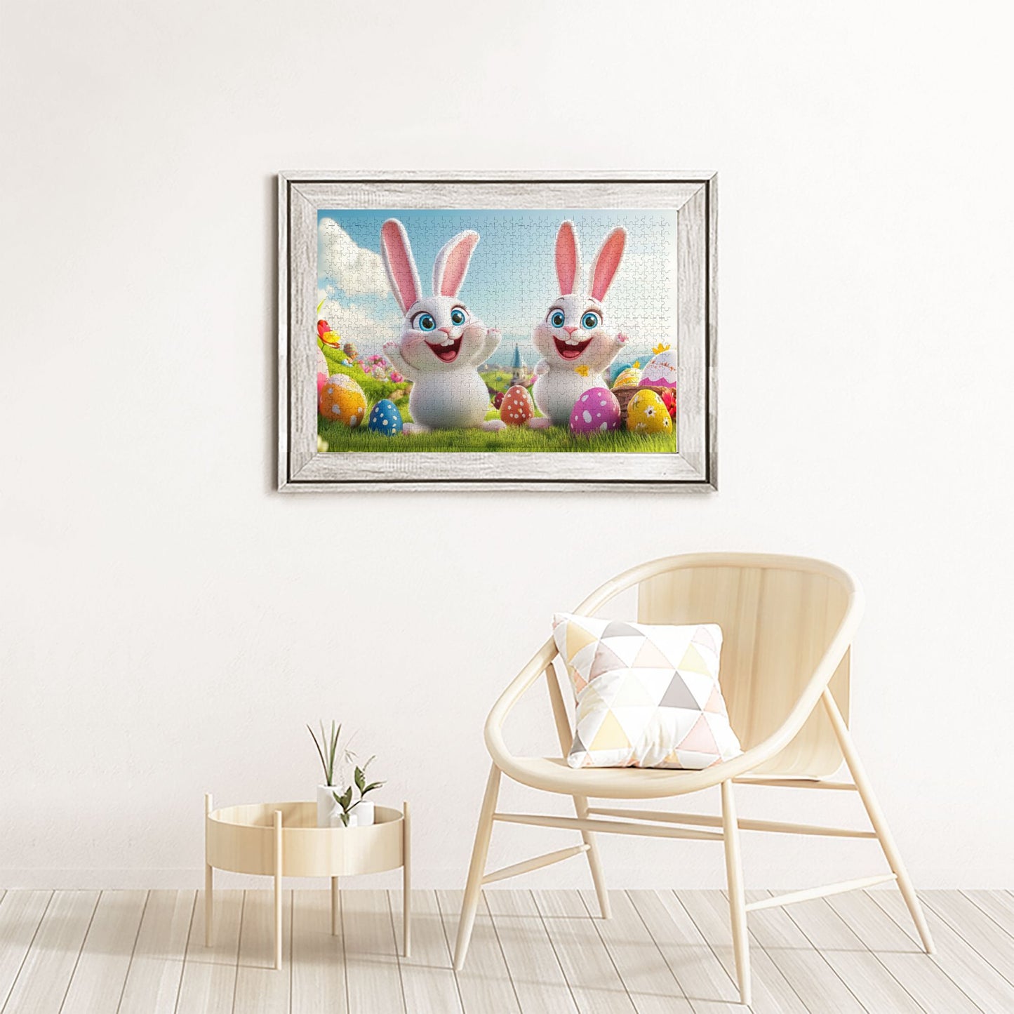 1000-Piece Easter Bunny Puzzle - Premium Wooden Puzzle, Vibrant Colors, Precision Fit, 75cm x 50cm