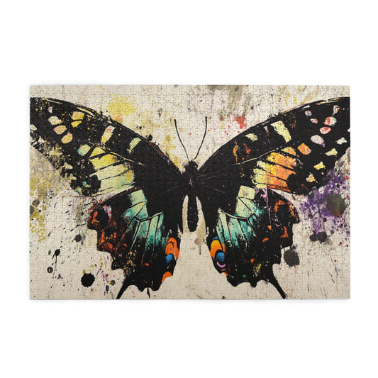 1000-Piece Butterfly Art Puzzle - Premium Wooden Puzzle, Unique Design, Precision Fit, 75cm x 50cm