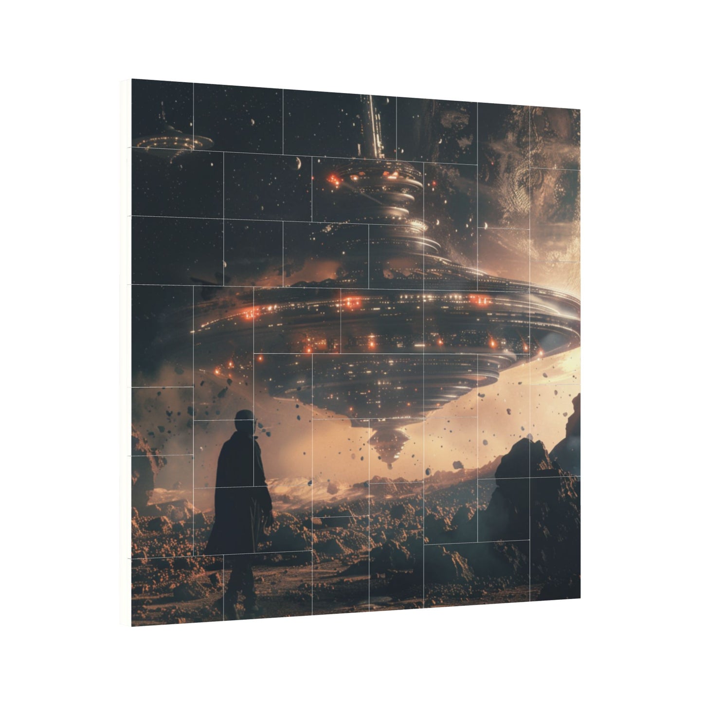 63-Piece Sci-Fi Puzzle - Space-Themed Plastic Puzzle, Lightweight and Portable, 0.7cm Thickness, 99g